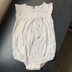Pineapple ruffle onesie
